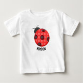 Cute Plaid Red Ladybug Personalized (Voorkant)