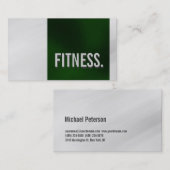Cute Plain Green Grey Fitness Visitekaartje (Voorkant / Achterkant)