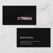 Cute Plain Grey Black Fitness Visitekaartje (Voorkant / Achterkant)