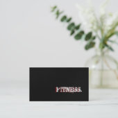 Cute Plain Grey Black Fitness Visitekaartje (Staand voorkant)