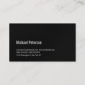 Cute Plain Grey Black Fitness Visitekaartje (Achterkant)