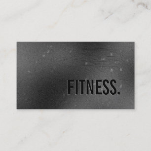 Cute Plain Grey Black Fitness Visitekaartje