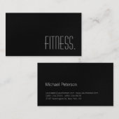 Cute Plain Grey Black Fitness Visitekaartje (Voorkant / Achterkant)
