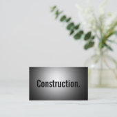 Cute Plain Grey Construction Visitekaartje (Staand voorkant)