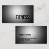 Cute Plain Grey Pattern Fitness Visitekaartje (Voorkant / Achterkant)