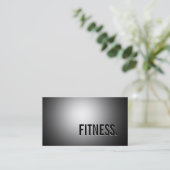 Cute Plain Grey Pattern Fitness Visitekaartje (Staand voorkant)