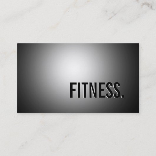 Cute Plain Grey Pattern Fitness Visitekaartje (Voorkant)