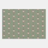 Cute Plant Macrame Scatered Dot Patroon Inpakpapier Vel (Voorkant 3)