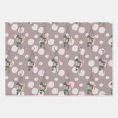 Cute Plant Macrame Scattered Dot Greenery Pattern Inpakpapier Vel (Voorkant)