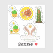 Cute Plant Pun Sticker Sheet Transferable (Vel)