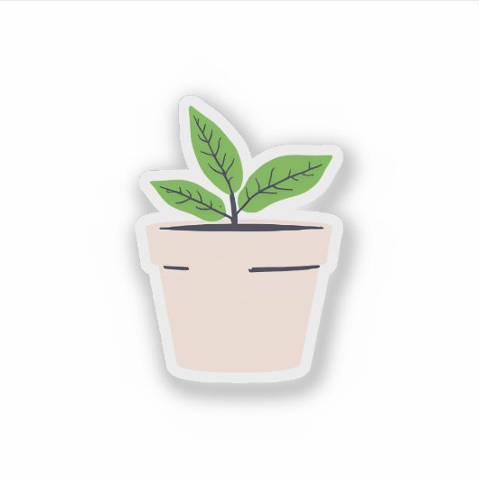 Cute Plant Sticker (Voorkant)