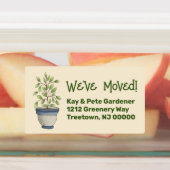 Cute Plante Aquarelle Étiquette (Apposé)