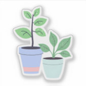 Cute Planten Sticker (Voorkant)