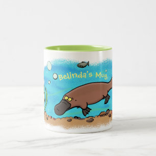 Cute platypus bande dessinée mug