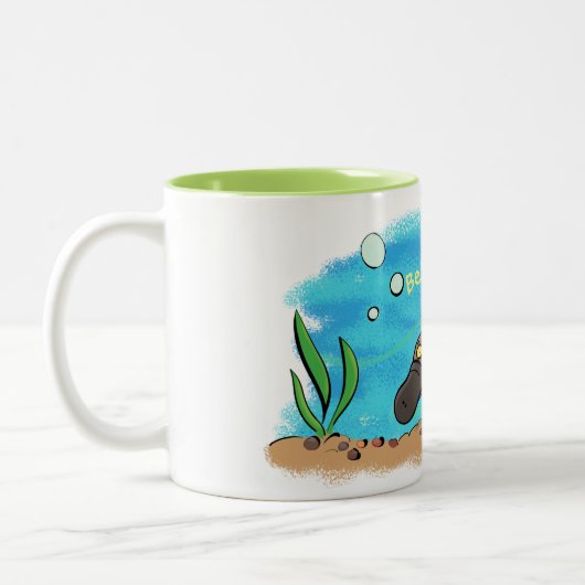 Cute platypus bande dessinée mug (Gauche)