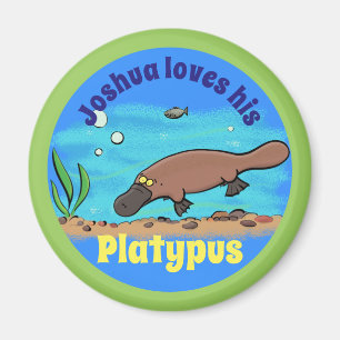 Cute platypus cartoon design magnet magneet