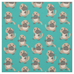 Cute Platypus Cartoon Fabric Stof