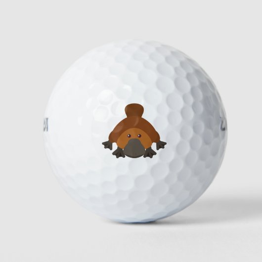 Cute platypus cartoon golfballen (Voorkant)