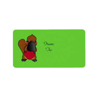 Cute Platypus Etiket