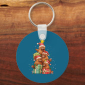 Cute Platypus Le Christmas Tree Xmas Hat Sleutelhanger (Voorkant)