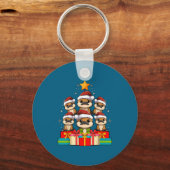 Cute Platypus Le Christmas Tree Xmas Hat  Sleutelhanger (Voorkant)