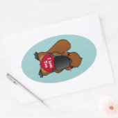 Cute Platypus Ovale Sticker (Envelop)