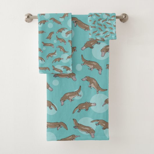 Cute Platypus Swimming Bad Handdoek (Insitu)