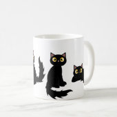 Cute Playful Black Cat Series Koffiemok (Voorkant rechts)