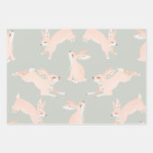 Cute & Playful Bunny Pattern Inpakpapier Vel (Voorkant 3)