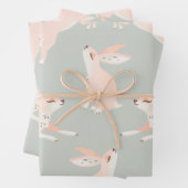 Cute & Playful Bunny Pattern Inpakpapier Vel (In situ)