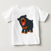 Cute Playful Cartoon Rottweiler Baby T-Shirt (Voorkant)