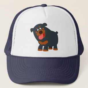 Cute Playful Cartoon Rottweiler Pet