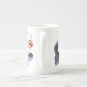 Cute Playful Cartoon Sheep and Wolf Bone China Mok (Achterkant)