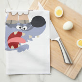 Cute Playful Cartoon Sheep and Wolf Kitchen Towel Theedoek (Quarter Fold)