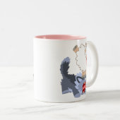 Cute Playful Cartoon Sheep and Wolf Mok (Voorkant rechts)