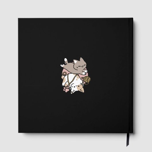 Cute Playful Cats Design – Fun Paws and Play Art Gastenboek (Achterkant)