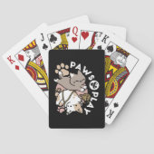 Cute Playful Cats Design – Fun Paws and Play Art Pokerkaarten (Achterkant)