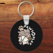 Cute Playful Cats Design – Fun Paws and Play Art Sleutelhanger (Voorkant)