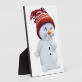 CUTE PLAYFUL SNOWMAN FOTOPLAAT (Zijkant)