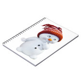 CUTE PLAYFUL SNOWMAN NOTITIEBOEK (Linkerzijde)