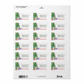 Cute Playous kerstkat Return Address Label (Full Sheet)