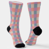 Cute Pleasantly Plaid Pattern Sokken (Gebogen)