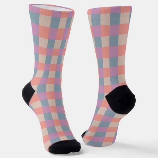 Cute Pleasantly Plaid Pattern Sokken (Gebogen)