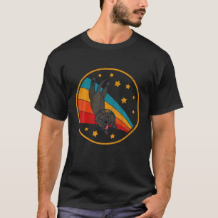 Cute  Plott Hound Retro Dog in Space T-shirt