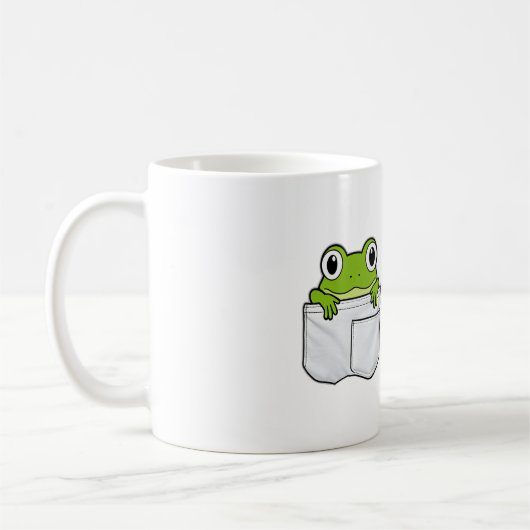 Cute Pocket Frog Koffiemok (Links)