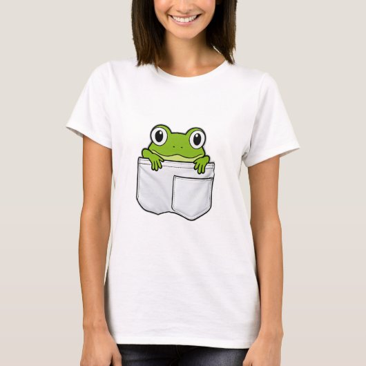 Cute Pocket Frog T-shirt (Voorkant)