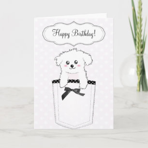 Cute Pocket Puppy Dog Kaart