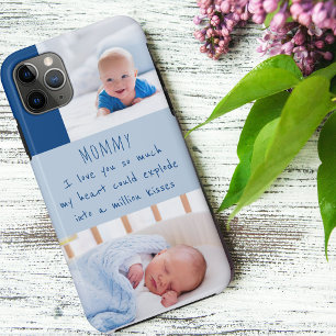 Cute Poem voor mama Baby Boy 2 Foto iPhone 11 Pro Max Hoesje