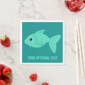 Cute Poisson serviettes en papier personnalisées (En situation)