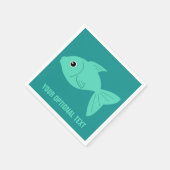 Cute Poisson serviettes en papier personnalisées (Coin)